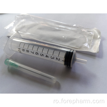 10 ml seringă de unică folosință cu ac pentru injecție